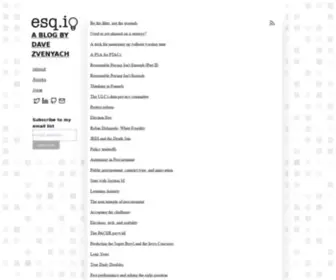 ESQ.io(The Homepage of V. David Zvenyach) Screenshot