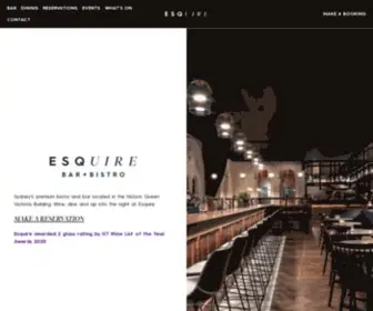 EsquireatQvb.com.au(Esquire Bar + Bistro) Screenshot