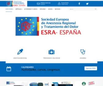 Esra-Spain.org(SOCIEDAD EUROPEA DE ANESTESIA REGIONAL Y TRATAMIENTO DEL DOLOR ESRA) Screenshot
