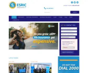 Esric.co.sz(The Eswatini Royal Insurance Corporation) Screenshot