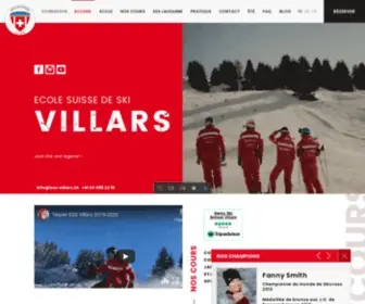 ESS-Villars.ch(Ecole Suisse de ski de Villars) Screenshot