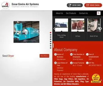 Essarenviro.com(Manufacturer of Seed Industry Machines & Pulse Jet Bag House by Essar Enviro Air Systems) Screenshot