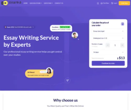 Essaybid.com(Top-Ranked Essay Writing Service) Screenshot