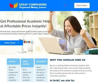 Essaycompanions.com(Professional Essay Writing Services) Screenshot
