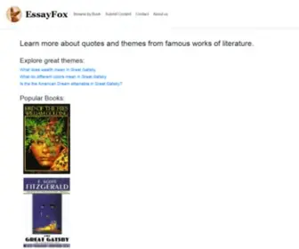 Essayfox.com(Get help with writing essays with ideas for themes) Screenshot