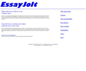 Essayjolt.com(College Admissions Essay Coaching) Screenshot