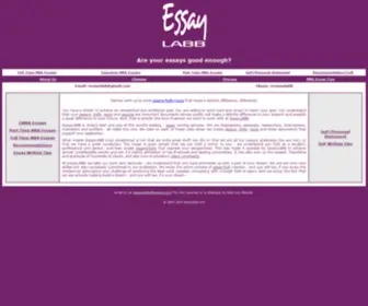 Essaylabb.com(Professional MBA essay writing services in India) Screenshot