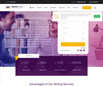 Essays-Writer.net(Supreme essay writers service provided by a top) Screenshot