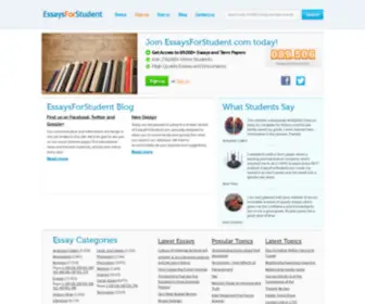 Essaysforstudent.com(Free Term Papers and Essays) Screenshot