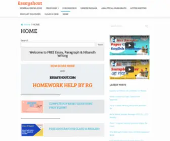 Essayshout.com(Class 10 English CBSE Sample Paper) Screenshot