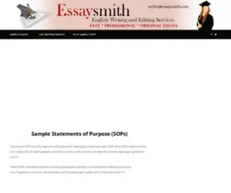 Essaysmith.com(Sample Statements of Purpose (SOPs)) Screenshot