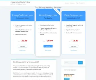 Essaysoriginreview.com(Top Essay Writing Services Reviews) Screenshot