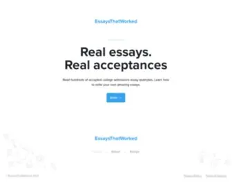 Essaysthatworked.com(Best College Admissions Essays) Screenshot