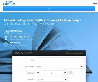 Essaysupply.com(Professional essay writing service for writing a college essay. Top quality essay writing services) Screenshot