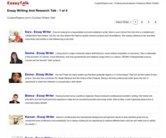 Essaytalk.com(Real Academic Ghostwriter Interviews) Screenshot