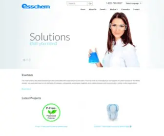 Esschem.com(Get the Esschem Advantage) Screenshot