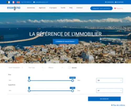 Essekna.com(Immobilier, Location, Achat, Echange, Prospection) Screenshot