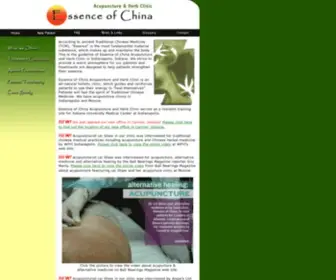 Essenceofchina.com(Essence of China Acupuncture and Herb Clinic in Indianapolis) Screenshot