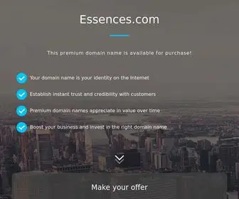 Essences.com(Domain name is for sale) Screenshot