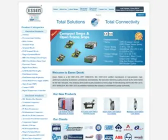 Essendeinki.com(Connectors, Microswitches, Electronic Connectors, PCB Connectors, Miniature & Sub-miniature microswitches, Micro Control Switches Manufacturer from India) Screenshot