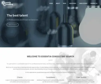 Essentiaconsulting.com(Candidate Search for Professional Services) Screenshot