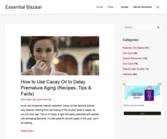 Essentialbazaar.com(The Beauty and Wisdom of Pure Essential Oils) Screenshot