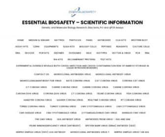 Essentialbiosafety.info(Scientific Information) Screenshot