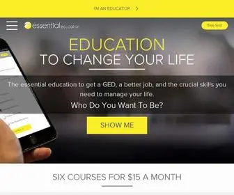 Essentialed.com(Essential Education) Screenshot