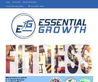 Essentialgrowth.co.uk(Organic vitamins and supplements on competitive prices) Screenshot