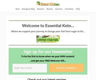 Essentialketo.com(Live an Energetic Keto Fueled Life) Screenshot