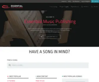 EssentialmusicPublishing.com(Essential Music Publishing) Screenshot