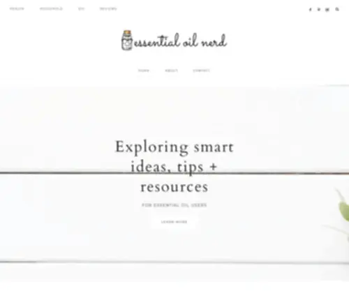 Essentialoilnerd.com(Essential Oil Nerd) Screenshot