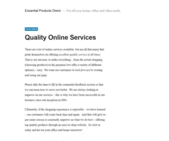 Essentialproductsdirect.com(Essential Products Direct) Screenshot