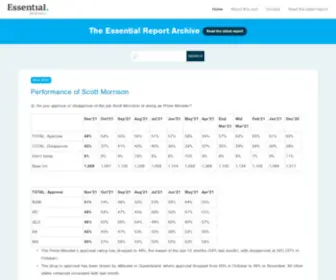 Essentialvision.com.au(The Essential Report) Screenshot