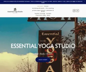 Essentialyogastudio.com(Essential Yoga Studio) Screenshot