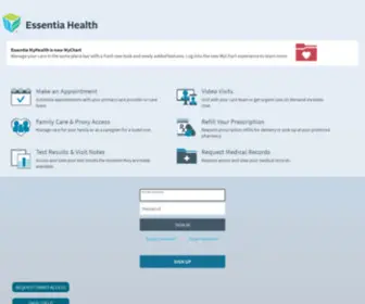 Essentiamychart.org(MyChart) Screenshot