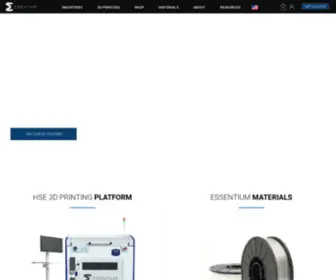 Essentium.com(Industrial 3D Printing Solutions) Screenshot