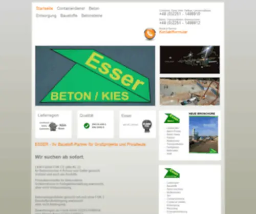 Esser-Kies.de(Esser Sand und Kies) Screenshot