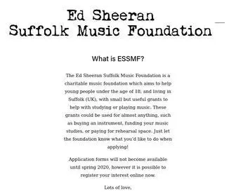 ESSMF.com(Ed Sheeran Suffolk Music Foundation) Screenshot