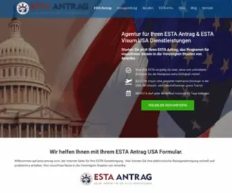 Esta-Antrag.com(ESTA Antrag Hier zum online Antragsformular USA Reise ohne Visum) Screenshot