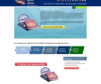 Esta-Online.us.com(ESTA USA Formulaire) Screenshot