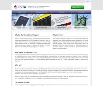 Esta-Usavisitvisa.com(ESTA stands for Electronic System for Travel Authorization. ESTA) Screenshot