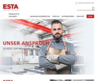 Esta.com(ESTA Absaugtechnik) Screenshot