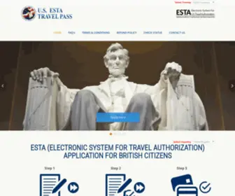 Estaapplication.co.uk(ESTA Application) Screenshot