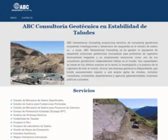 Estabilidaddetaludeschile.site(ABC Estabilidad de Taludes) Screenshot