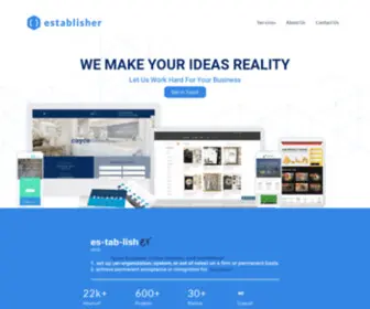 Establisher.co(Establishing Small Businesses Online Presence) Screenshot