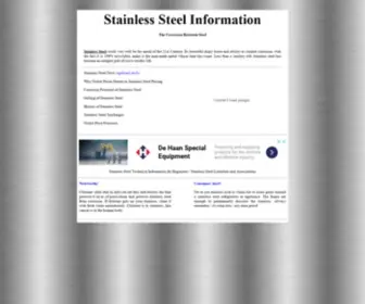 Estainlesssteel.com(Stainless Steel Technical Information and Market News) Screenshot