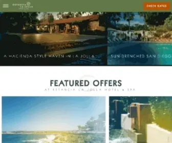 Estancialajolla.com(Hotels in La Jolla CA) Screenshot