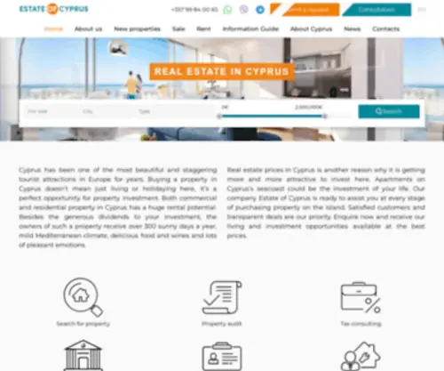 Estateofcyprus.com(Real estate in Cyprus) Screenshot