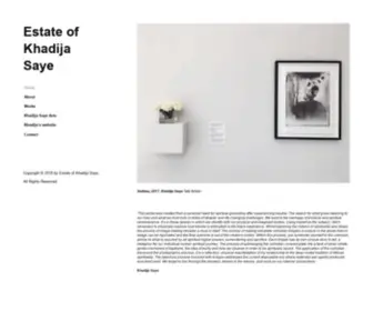 Estateofkhadijasaye.com(Estate of Khadija Saye) Screenshot